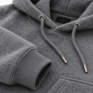 <b>Men's</b> <b>Grey</b> Oversized Hoodie Pullover <b>Sweatshirt</b> Fleece Polyester/Cotton Solid Casual Kangaroo Pocket Drawstring Quick-Dry - Product Image 5