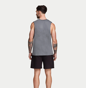 Five B T-shirt sans manches col rond pour homme, coupe ample, pour la gym et les musculation, blanc, été - Product Image 6