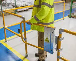 Steel Adjustable <b>Spring</b> Safety <b>Gate</b> <b>for</b> Ladder Way and Platforms Vietnam Manufacturer ISO Sedex Certified High Quality Sale - Product Image 6