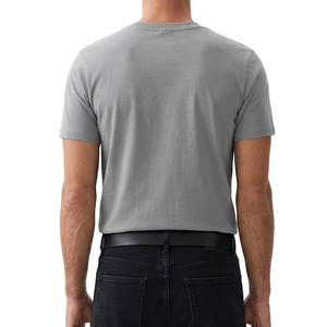 Camiseta de alta calidad con serigrafía personalizada para hombre, manga corta, cuello redondo, informal, estampada, con MOQ bajo. - Product Image 2