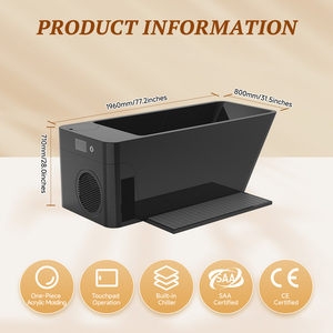 Bañera de Inmersión en Agua Fría de Diseño Contemporáneo en Acrílico con Base de Panel de Madera, <span class=keywords><strong>Oasis</strong></span> de Recuperación Todo en Uno con Enfriador - Product Image 3