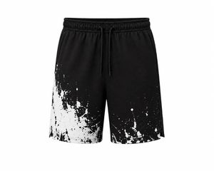 Pantalones Cortos Deportivos Casuales para Hombre, Negros, con Logotipo Frontal, de Secado Rápido, con Cordón Ajustable, Cintura Media, Estilo Deportivo, Tela de Lona con Sublimación - Product Image 1