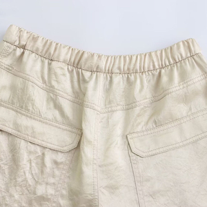 Spring/Autumn New Fashion Solid Color Cargo Pants <b>Retro</b> Elastic Waist Casual Women's Long Pants - Product Image 5