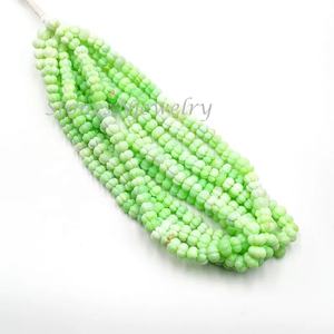 Perles de pierres précieuses en opale verte de haute qualité, sculptées en forme de melon, 8 mm, forme citrouille, pour la fabrication de bijoux, vente en gros indienne - Product Image 2