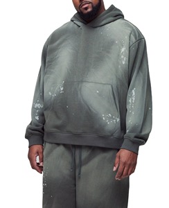 Conjunto Deportivo de Algodón para Hombre, con Capucha, Bolsillos Canguro, Puños Acanalados, Tie-Dye, Personalizable, Transpirable, Corte Regular - Product Image 6