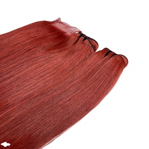 ผมต่อแบบเทปปลายแบน 100% ผมแท้เวียดนาม สีแดงตรงธรรมชาติ  แบบเส้นเดียวจากผู้บริจาคคนเดียว - Product Image 2