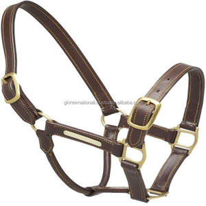 Cabestro de caballo de cuero curtido vegetal teñido de tambor de la mejor calidad completamente cosido a mano cabestro de cuero genuino para caballos - Product Image 6