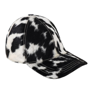 Gorra Unisex de Alta Calidad de 6 Paneles en Lona y Cuero Vacuno, Estampado Animal en Blanco y Negro, Ajustable, Estilo Casual, Servicio OEM Común - Product Image 1