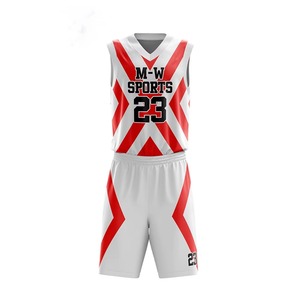 Ensembles de basketball pour hommes sans manches, personnalisés, imprimés par transfert thermique, 100 % polyester, respirants et à séchage rapide, pour équipes de basketball - Product Image 5