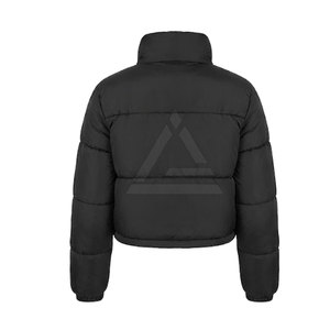 High Quality Women <b>Cropped</b> <b>Puffer</b> <b>Jacket</b> With Fashionable Quilted Texture Layer For Casual Wear And Seasonal Collections - Product Image 2