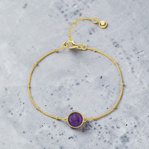 Pulsera de ónix verde, delicada, ajustable, con cadena, piedra preciosa facetada redonda, joyería minimalista y elegante, regalo para ella. - Product Image 4