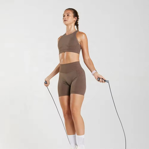 Shorts de Yoga Personalizados sin Costuras de Alta Calidad para Mujer, Ropa Deportiva para Gimnasio, Transpirable, Ecológica, con Tela con Memoria y Estampado Animal - Product Image 5