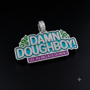 Colgantes de Plata 925 con Nombre Personalizado, Letra, Moissanita, Diamante y Esmalte, Estilo Hip Hop, Brillantes para Fiestas Nocturnas - Product Image 6