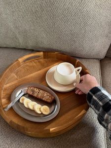 Rustic Wooden Serving <b>Tray</b> with Handles Rectangular Wood Food Platter Coffee Table Decorative <b>Trays</b> for Hotel Restaurant <b>Trays</b> - Product Image 1