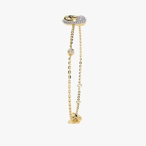 Bracelet tendance en or jaune 10K/18K de luxe avec moissanite certifiée, forme papillon, unisexe, chaîne ajustable, pour usage quotidien - Product Image 3