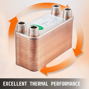 Scambiatore di calore a piastre brasate da 40 piastre 3''x7.5'' 316L 3/4'' MPT Nuovo Condizione B3 12A Refrigeratore di birra e mosto Hydro - Product Image 2