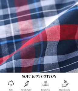 Pantalones de Vestir Casuales para Hombre, Cintura Elástica con Cordón Ajustable, Corte Clásico, Ligeros, Estampado a Cuadros - Product Image 3