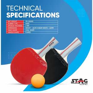 Iconic Victor Professional <b>Table</b> <b>Tennis</b> Playset Stag Iconic Design Wood and Sponge Material for Club Training - Product Image 3