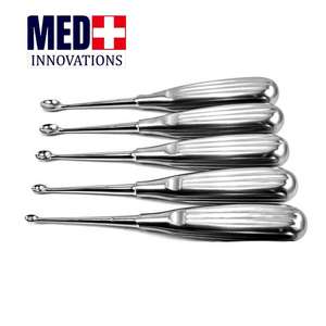 Ensemble de curettes de colonne vertébrale orthopédiques Volkmann 8 pièces poignée en acier argenté pour instruments chirurgicaux de base de chirurgie de la colonne vertébrale - Product Image 3