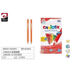 Matite Colorate Carioca 12 Colori Triangolari Maxi Design Italiano - Product Image 1
