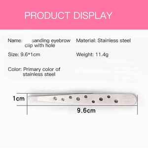 แหนบดึงขนคิ้วปลายเฉียง 9 รู ดีไซน์สวยงาม ผลิตจากสแตนเลส รับผลิตแบรนด์ส่วนตัว แหนบแต่งหน้า แหนบดึงขนบนใบหน้า - Product Image 5
