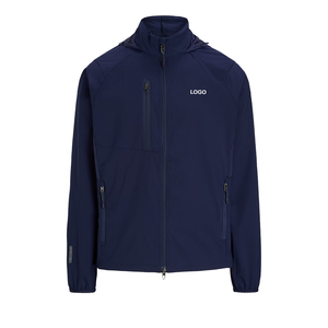 Men's Lightweight <b>Packable</b> Nylon Hooded <b>Jacket</b> Water Repellent Full Zip Windbreaker Outdoor Running <b>Jacket</b> Custom OEM Top - Product Image 1