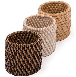 Meilleur prix de gros pour porte-serviettes en rotin blanc pour la décoration de table royale, accessoires de qualité supérieure et meilleur prix - Product Image 6
