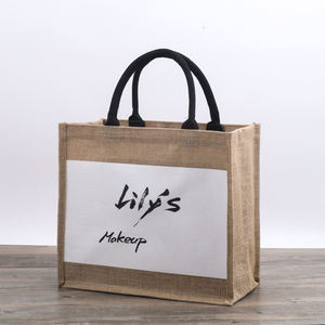 Multi Purpose Jute Logo <b>Bag</b> with Custom Print for Shopping and Packaging - Product Image 4