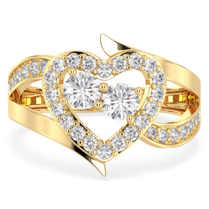 Bague de fiançailles REYES classique en argent sterling 925 avec moissanite taille brillant rond de 1,04 carat, cadeau d'anniversaire, bijoux fins - Product Image 1