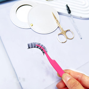 Pinzas para Pestañas de Acero Inoxidable con Punta Serrada, Duraderas, de Alta Calidad, para Uso en Salones de Belleza, Juego de Herramientas para Estilizar Pestañas, Logotipo Personalizado - Product Image 4