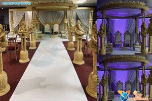 Mandap Tridev en bois de luxe exclusif, achat auprès du fabricant de piliers en bois faits à la main les plus populaires, vente d'événements à Birmingham, vente à Glasgow - Product Image 6