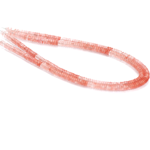 Cuentas de Cuarzo Sandia Planas en Forma de Rondelle de 6mm |   Cuarzo rojo sombreado de 15 pulgadas |   Cuentas Redondas Lisas |   Suministros para la Fabricación de Joyería | - Product Image 4