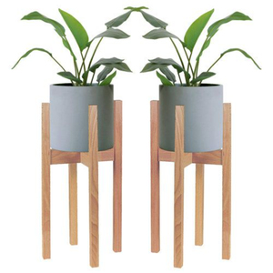 Support de pot de fleurs de qualité supérieure, design moderne, support en bois pour plantes d'intérieur et d'extérieur, décoration de la maison, porte-pot de fleurs - Product Image 6