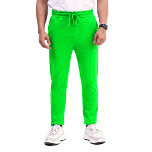 <b>Men's</b> <b>Navy</b> Blue Cotton Sweatpants Elastic Waist Casual <b>Joggers</b> With Side Pockets Midweight Knitted Fit - Product Image 3