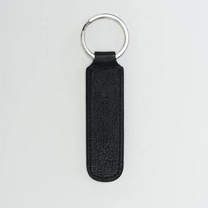 Leather Key Chain Custom Promotional Gift Personalized Keychain Leather Keychain Rectangular Black Durable Metal <b>Carabiner</b> Hook - Product Image 2