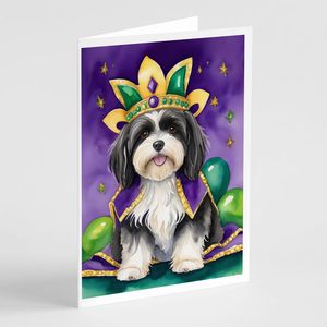 Havanese King of Mardi Gras การ์ดอวยพร8ใบ A7แปลกๆการ์ดเปล่าพร้อมซองจดหมายขนาด5x7 - Product Image 1