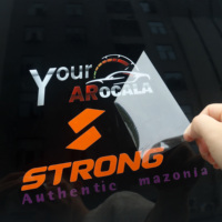 Pegatina de Vinilo PVC con Logotipo Personalizado, Troquelada, Impermeable, Autoadhesiva, para Parachoques de Coche