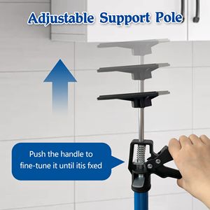 Supporto Regolabile a 360 Gradi con Asta di Sostegno Inclinabile a 45 Gradi, Estensibile per Supporti per Armadi, Barre Portacarico, Scaffali - Product Image 5