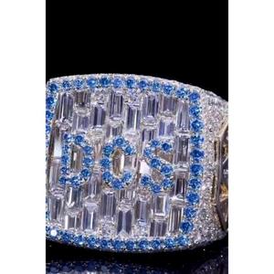 3D Custom Letter <b>Ring</b> Iced Out 925 Sterling <b>Silver</b> Hip Hop Bling <b>Ring</b> VVS Moissanite Championship <b>Ring</b> <b>Mens</b> Jewelry - Product Image 1