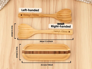 Personalized Heart Wood <b>Spoon</b>, Custom Engraved Kitchen <b>Serving</b> <b>Spoon</b> Set, Mother's Day Gift - Product Image 6