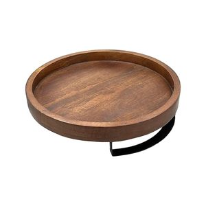 ถาดไม้ตกแต่งทรงกลมพร้อมขาตั้งสำหรับตกแต่งโต๊ะงานแต่งงาน - Product Image 2