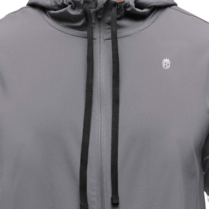 <b>Men</b> Slim Fit Hooded <b>Track</b> <b>Jacket</b> Lightweight Zip Up Windbreaker Running Training Sportswear Casual Activewear Grey Coat - Product Image 5