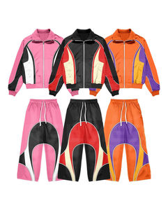 Chándal 100% nailon de 2 piezas, pantalón y chaqueta con cuello, logotipo DTF, paneles de malla interiores, chándal cortavientos para hombre. - Product Image 1