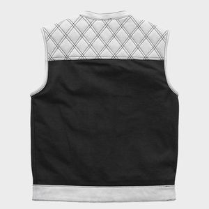 Leather Hunt Club Custom <b>Builder</b> Double Diamond Quilted Motorcycle Biker Vest - Product Image 2