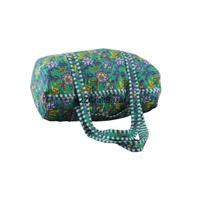 Sac de voyage matelassé vintage en coton biologique fait main, avec deux poignées, couleur unie, fermeture éclair, pour le shopping et la plage