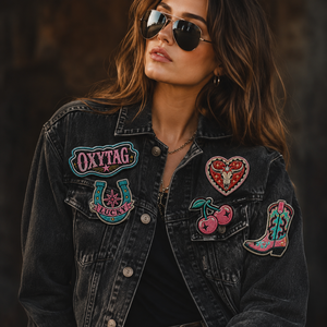 Ensemble de patchs brodés thermocollants Oxytag avec motifs de bottes de cowboy, de cœurs cerises et de cartes pour la décoration de vêtements à prix avantageux - Product Image 2
