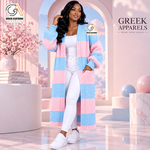 Gamma Phi Delta Bulk High Quality Women's Long Solid 100% Polyester Anti-Wrinkle Breathable Lightweight <b>Sweater</b> <b>Plus</b> <b>Size</b> - Product Image 1