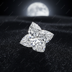 Diamant de laboratoire élégant en forme de fleur de lys, DEF VVS VS1 HPHT CVD certifié, pierre de bijoux en vrac, vente en gros - Product Image 2