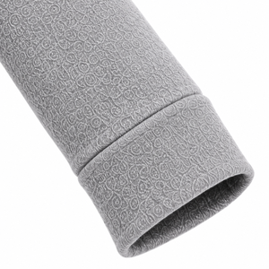 Veste ajustée zippée intégrale en maille gris clair pour femme, col montant, manches longues, texture unie, coupe slim, décontractée et tendance, pour l'hiver - Product Image 3
