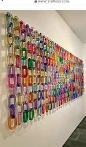 Customized handmade linked chain wall home decore Resin item Room Decorative Most Adorable Items acrylic chain wall art design - Product Image 2